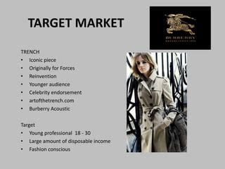 burberry target market|burberry industry.